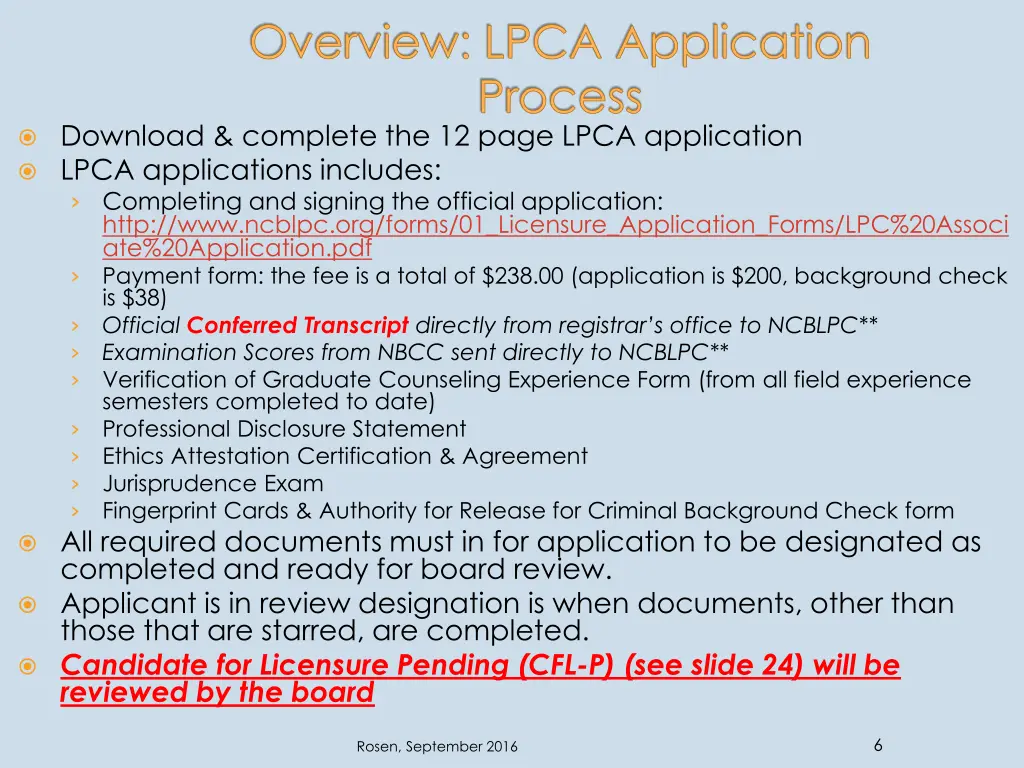 overview lpca application process download