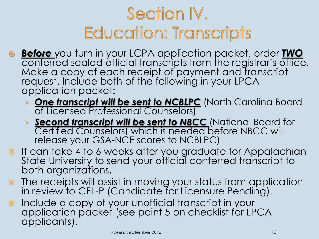 section iv