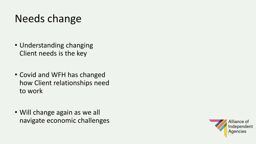 needs change