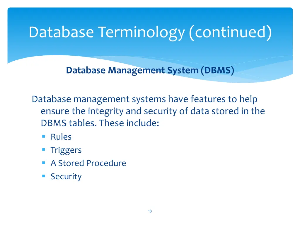 database terminology continued 4