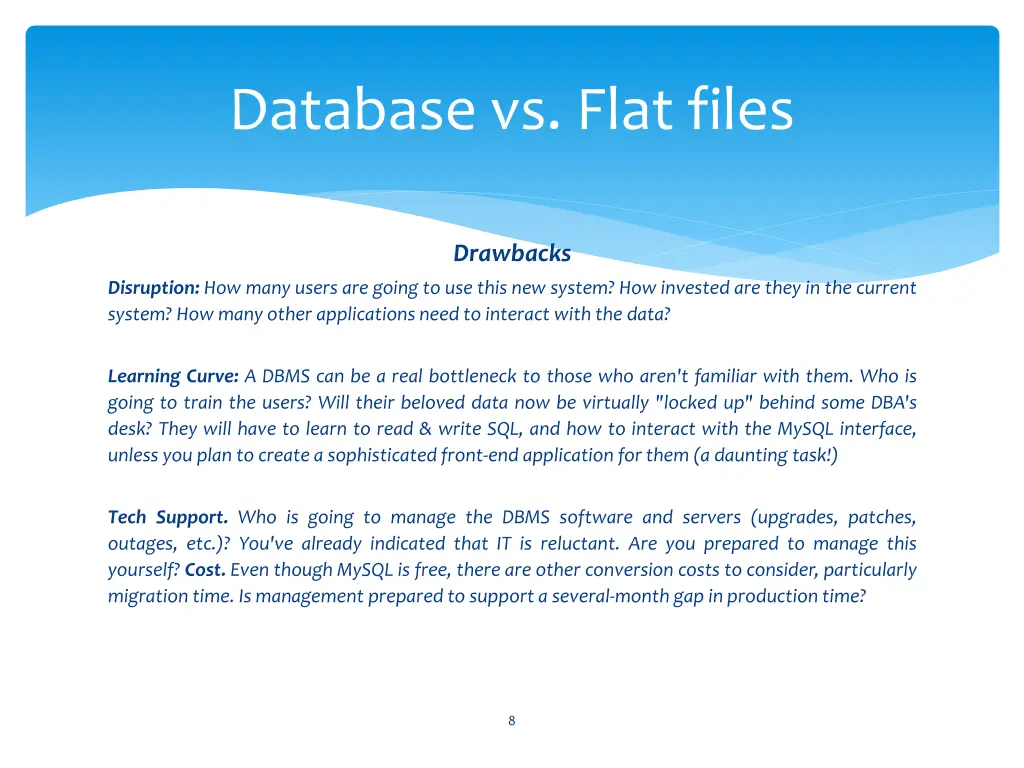 database vs flat files 1