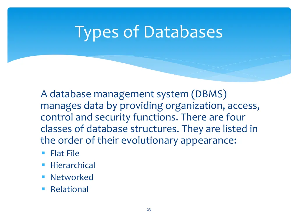types of databases