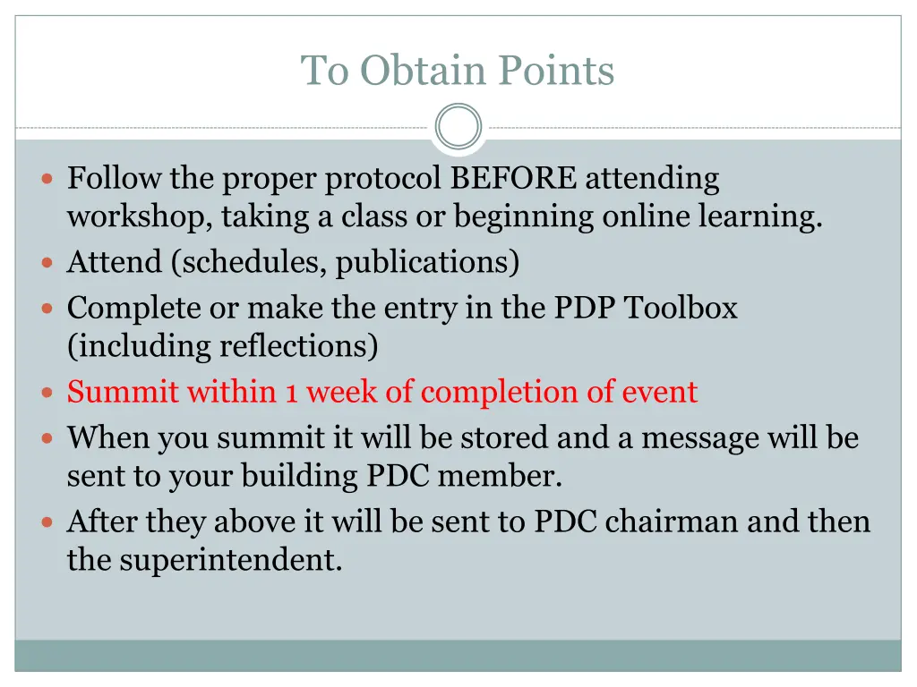 to obtain points