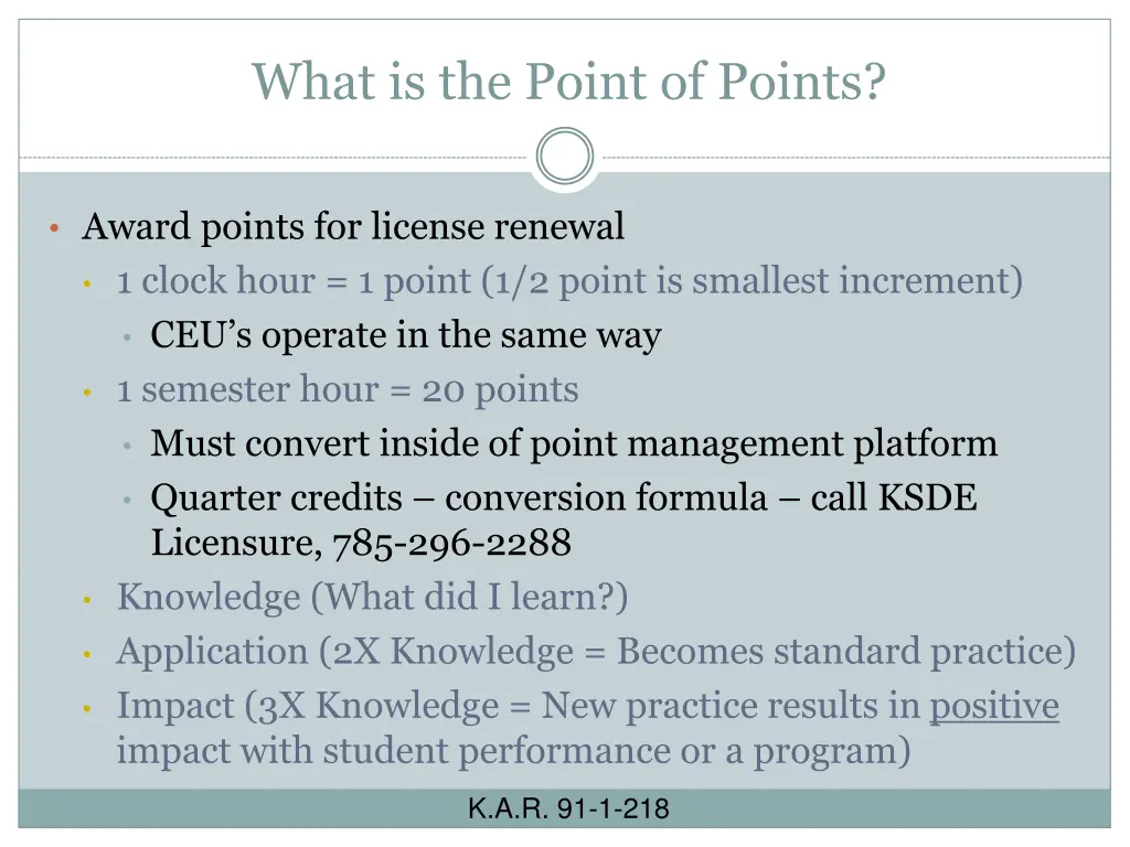 what is the point of points