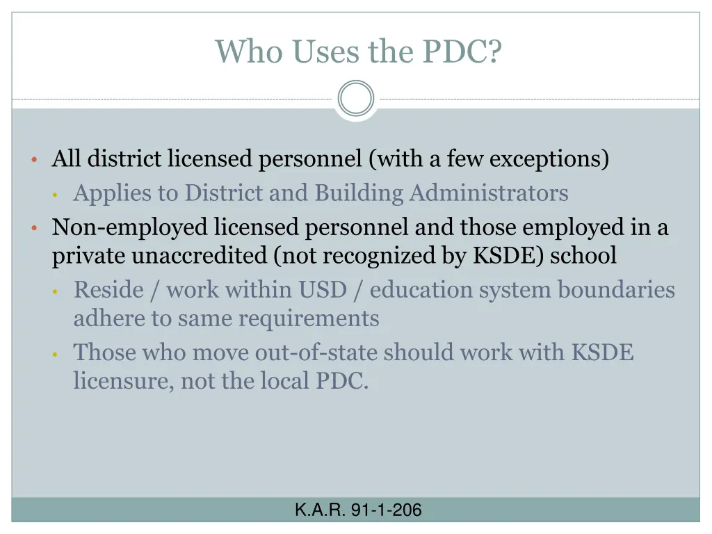 who uses the pdc