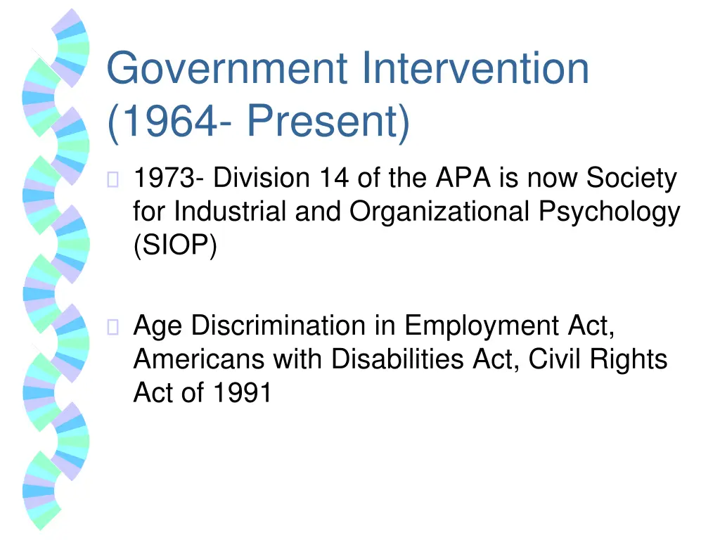 government intervention 1964 present 1