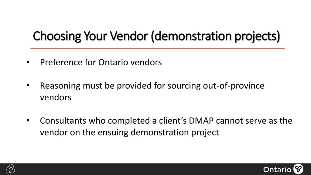 choosing your vendor demonstration projects