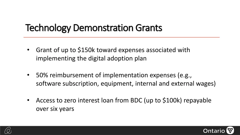 technology demonstration grants technology