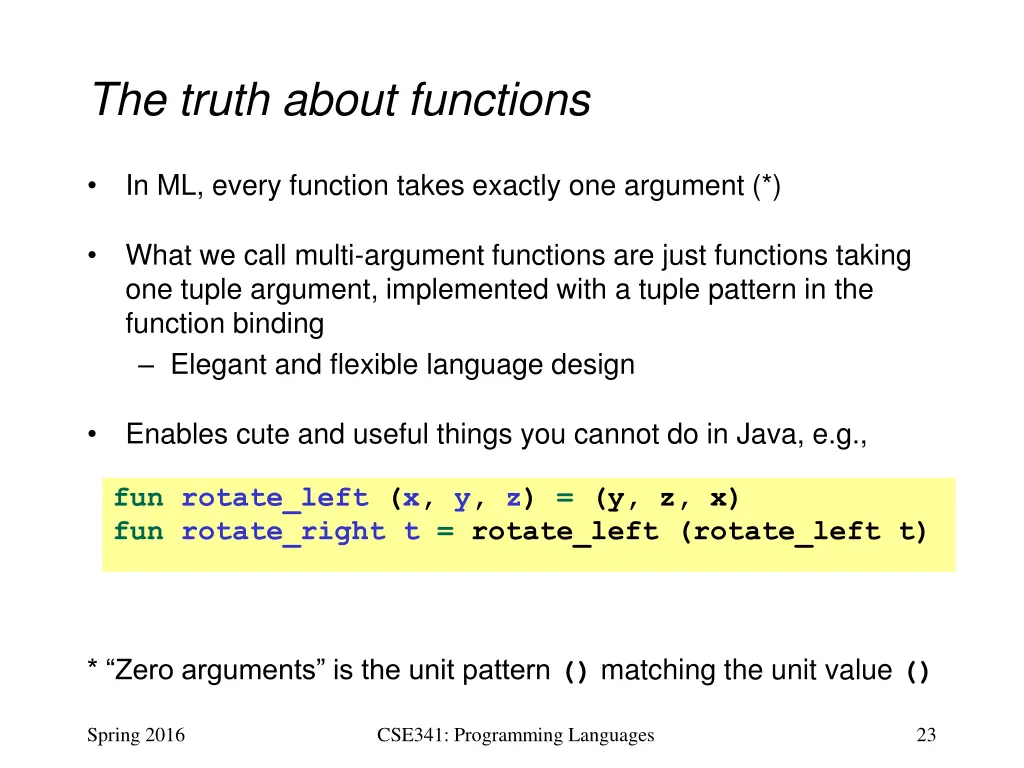 the truth about functions