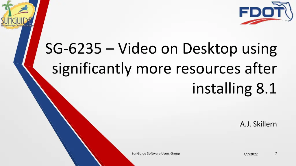 sg 6235 video on desktop using significantly more