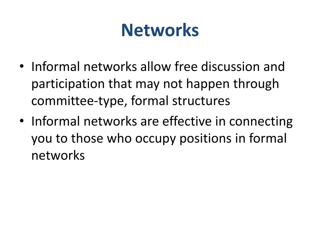 networks
