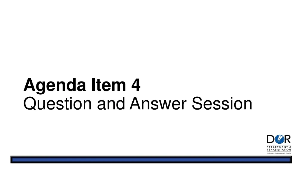 agenda item 4 question and answer session
