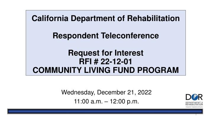 california department of rehabilitation