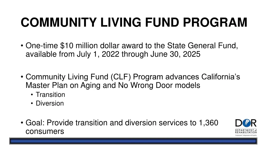 community living fund program