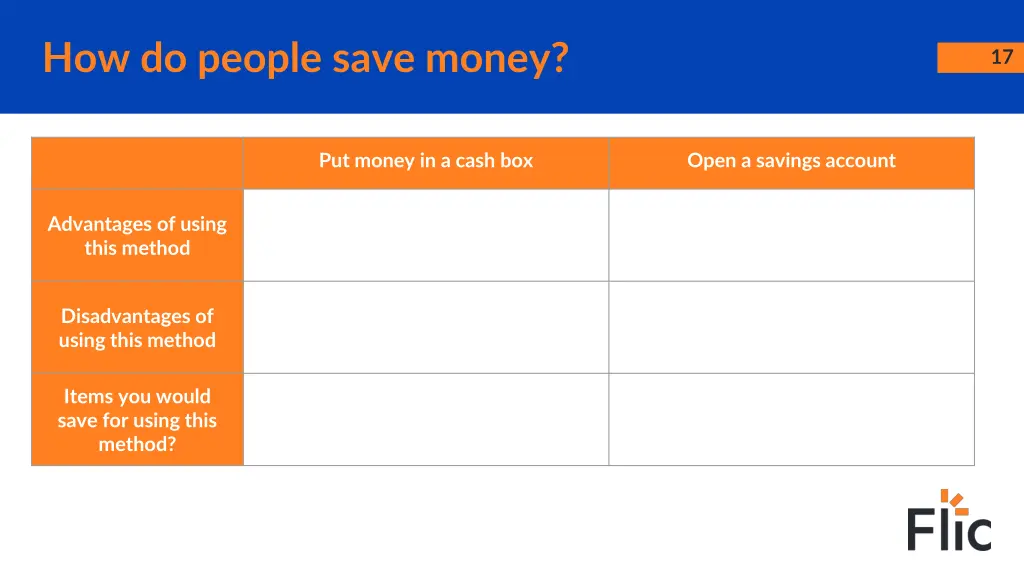 how do people save money 1