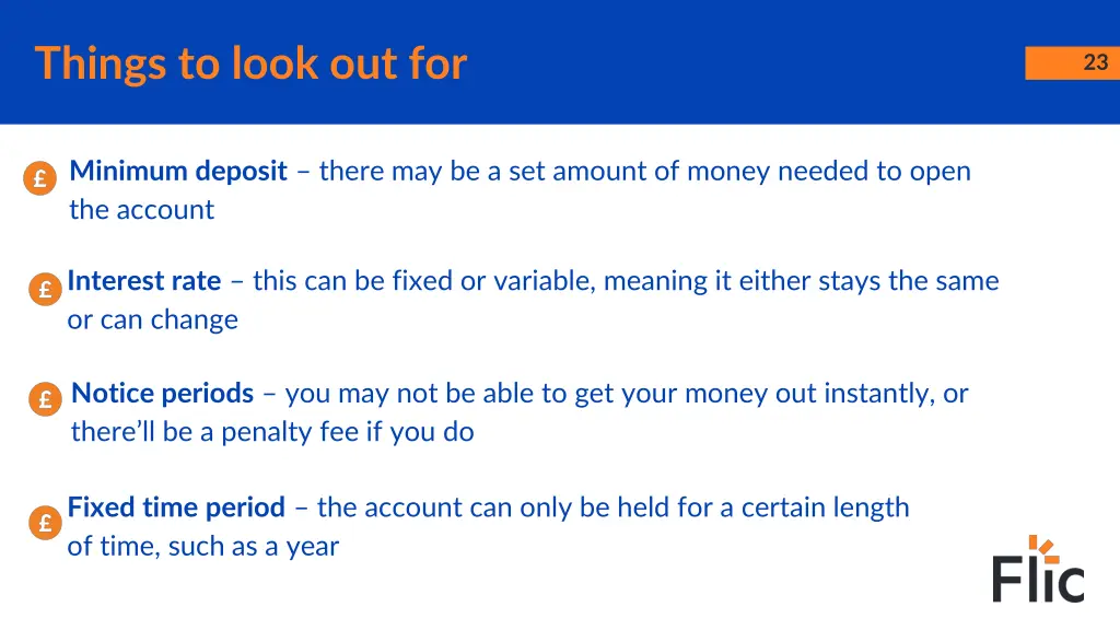 things to look out for