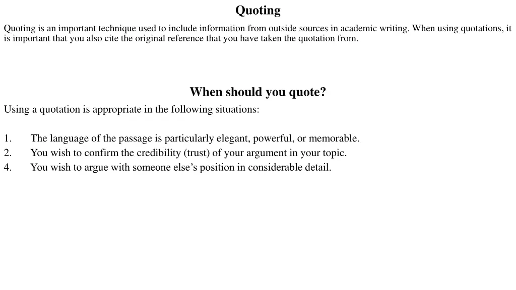 quoting