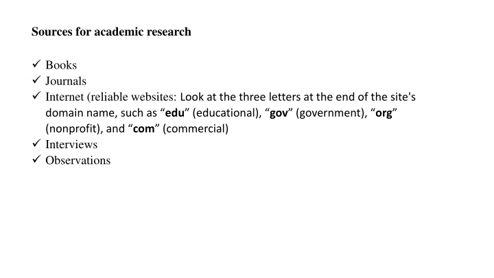 sources for academic research