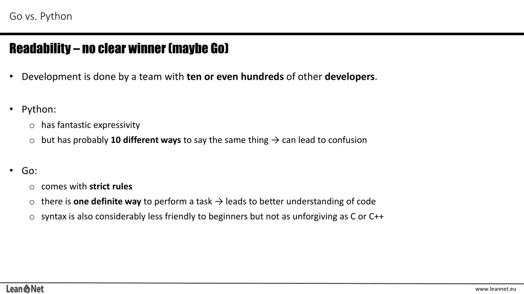 go vs python 4