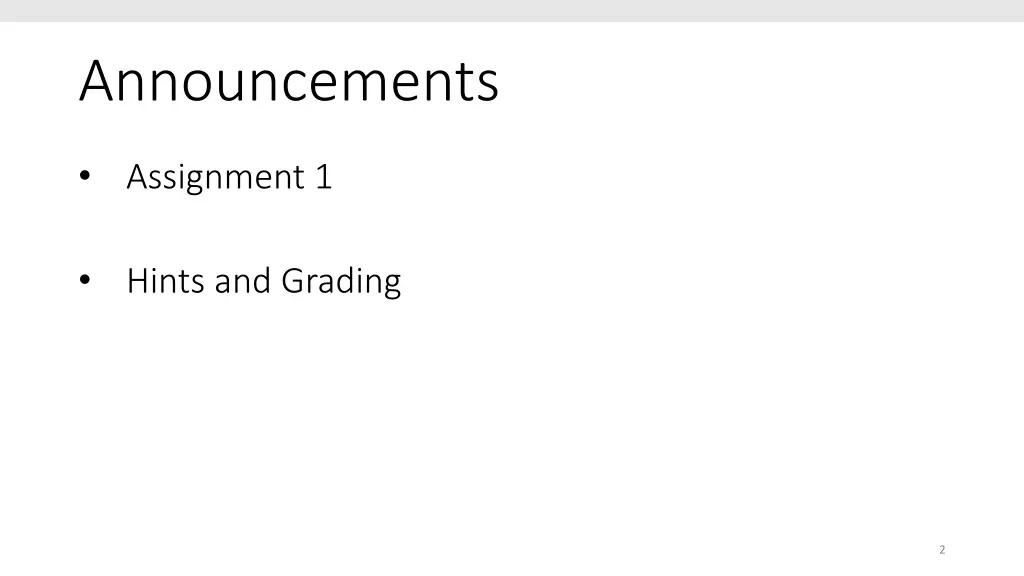 announcements