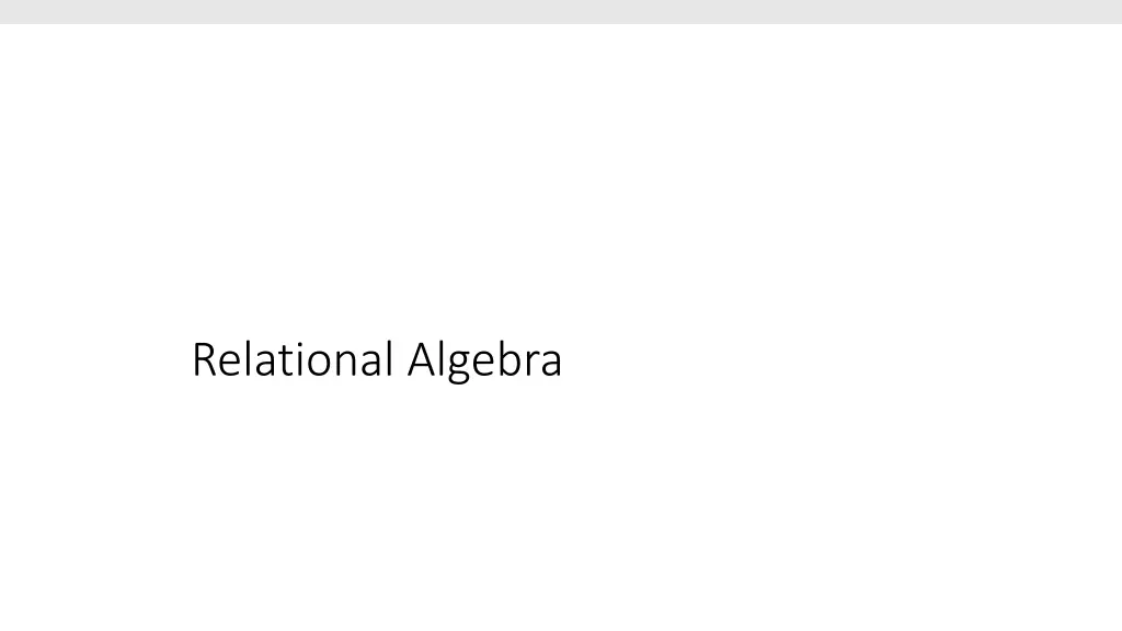 relational algebra