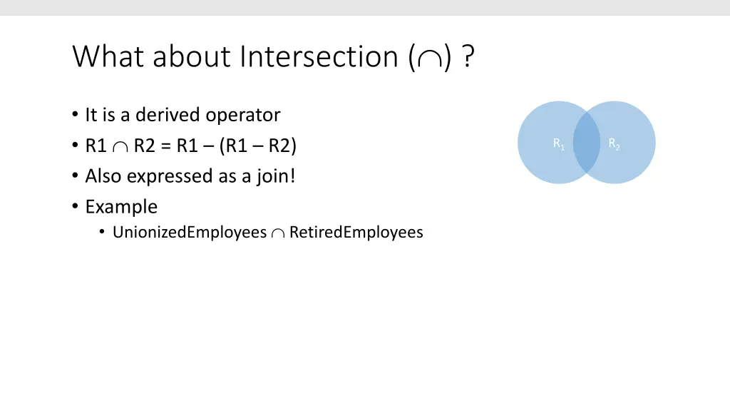 what about intersection