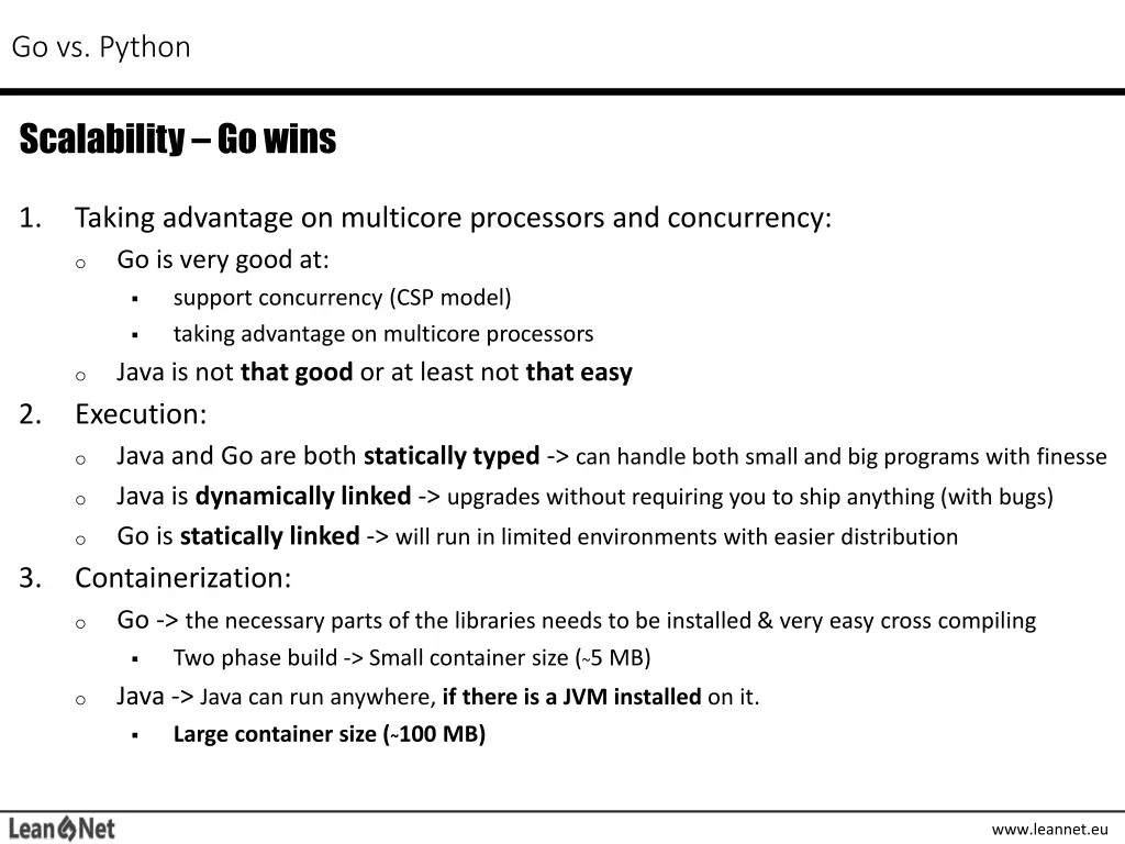 go vs python