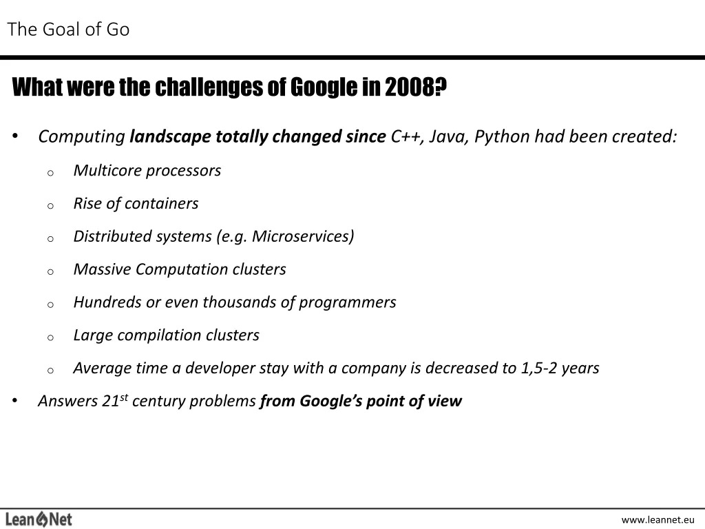 the goal of go