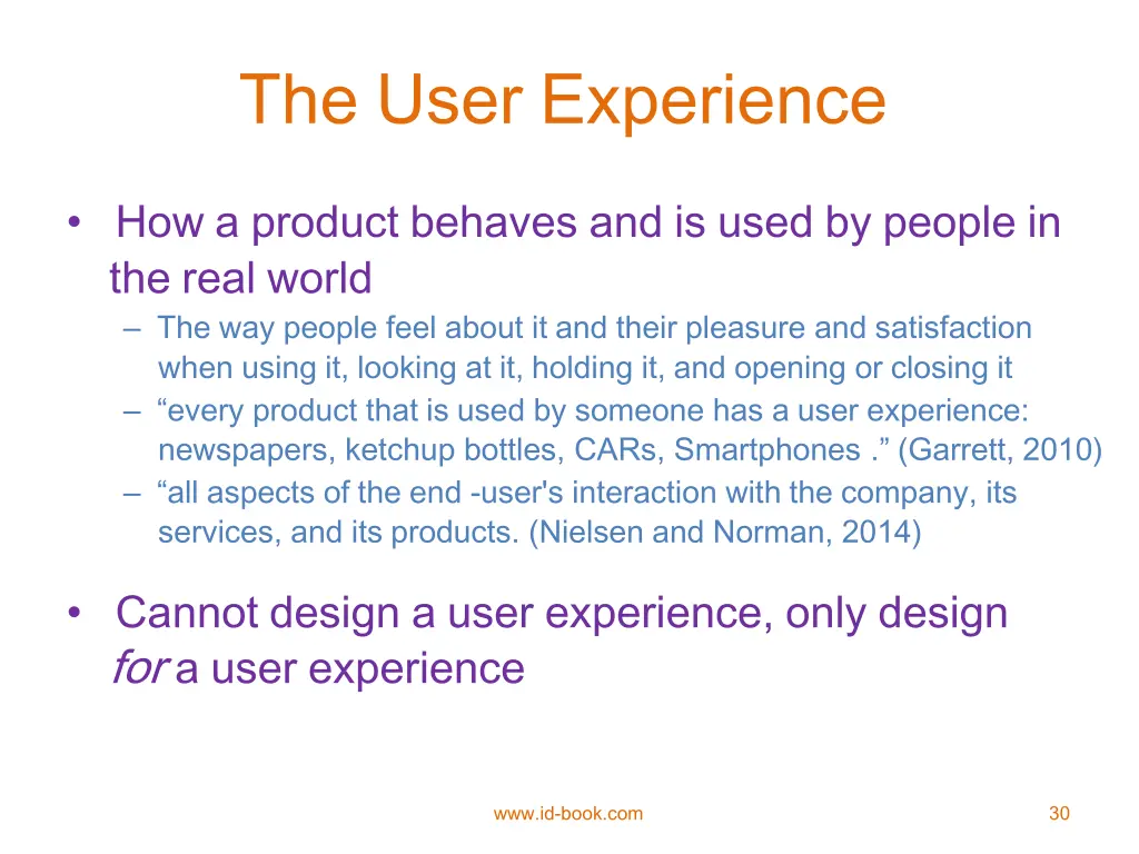 the user experience