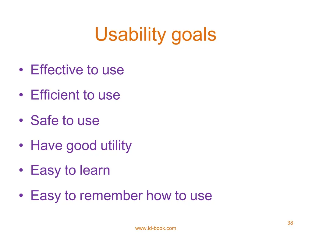 usability goals