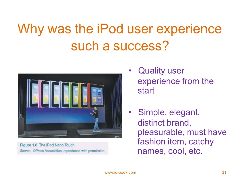 why was the ipod user experience such a success