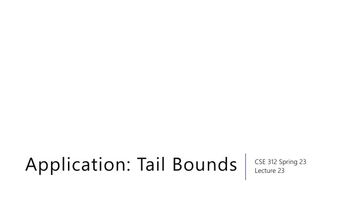 application tail bounds