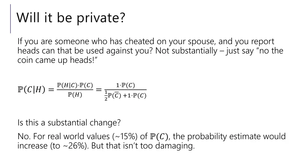 will it be private 1