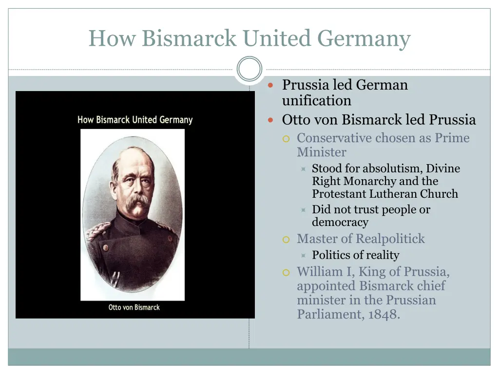how bismarck united germany