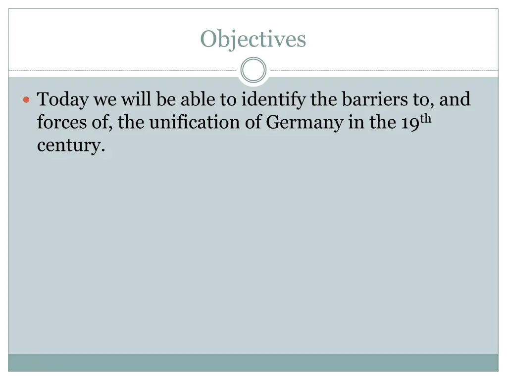 objectives