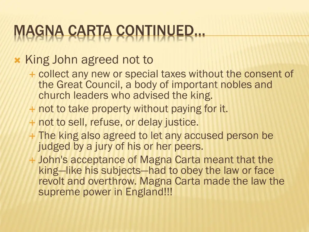 magna carta continued