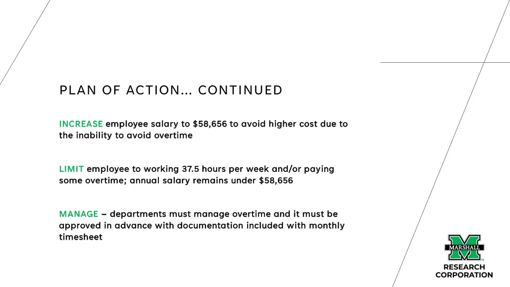 plan of action continued