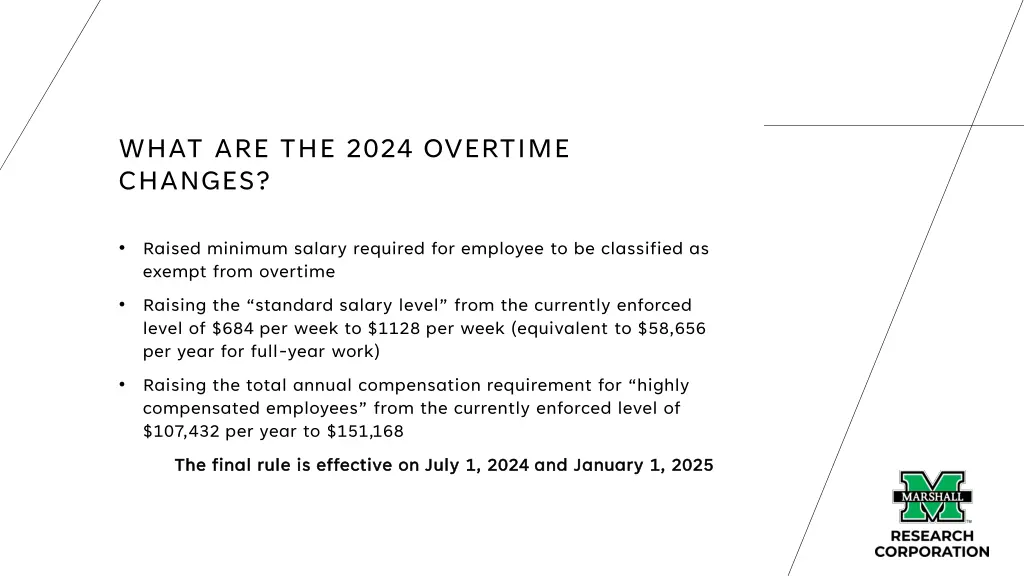 what are the 2024 overtime changes