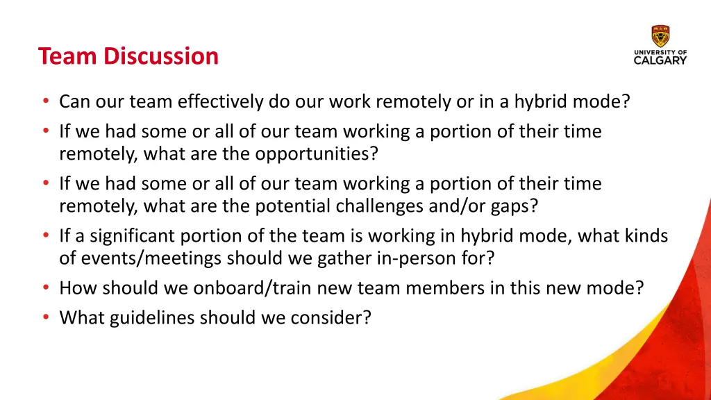 team discussion