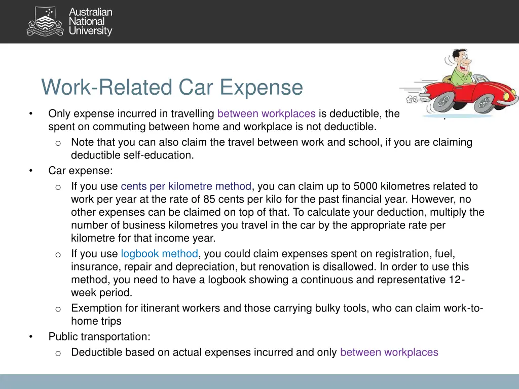 work related car expense
