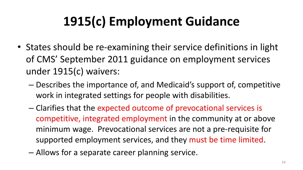 1915 c employment guidance