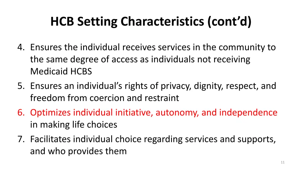 hcb setting characteristics cont d