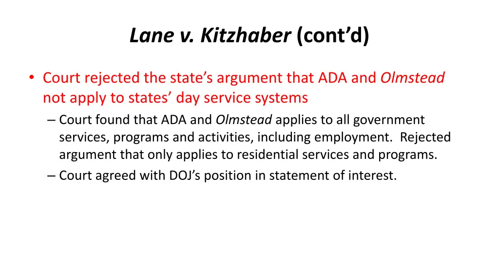 lane v kitzhaber cont d