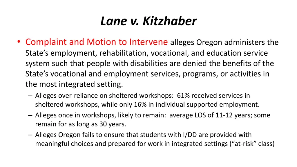 lane v kitzhaber