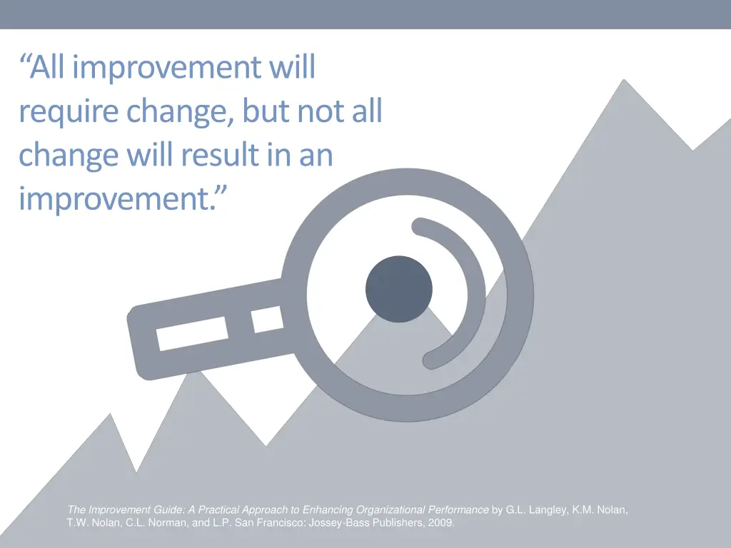 all improvement will require change