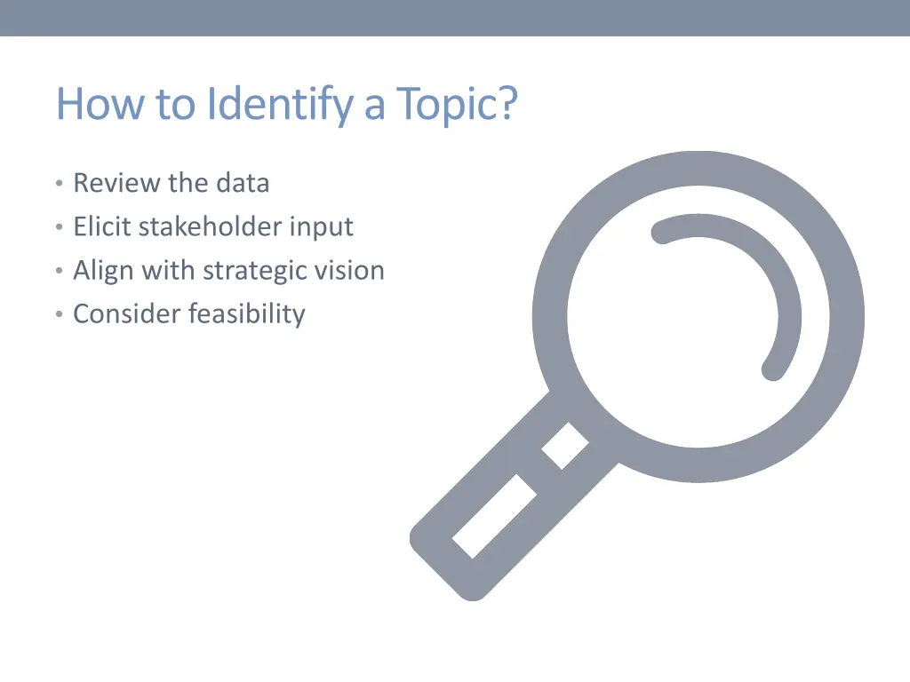 how to identify a topic