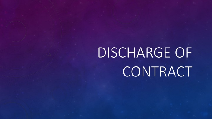 discharge of contract