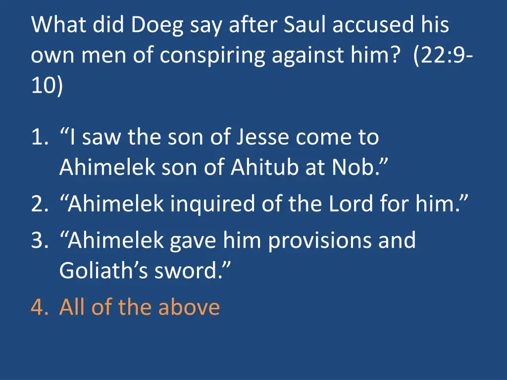 what did doeg say after saul accused 1