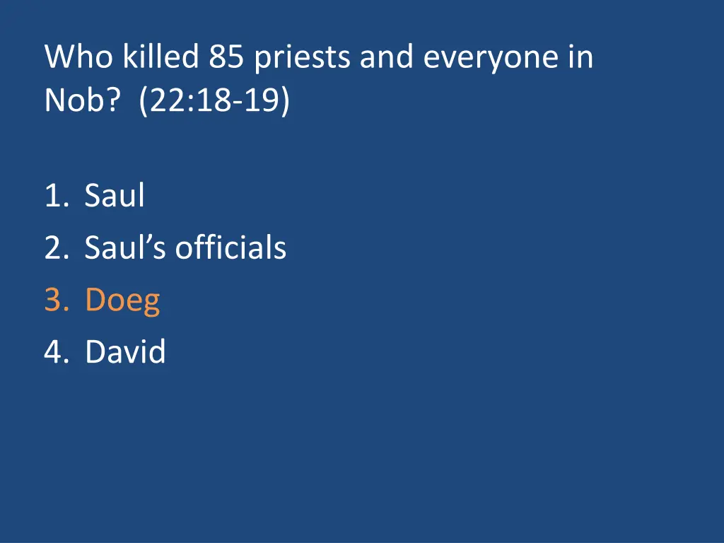 who killed 85 priests and everyone in nob 22 18 19 1