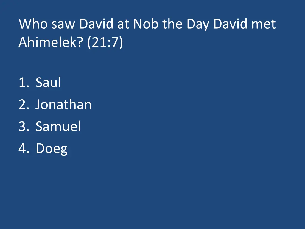 who saw david at nob the day david met ahimelek